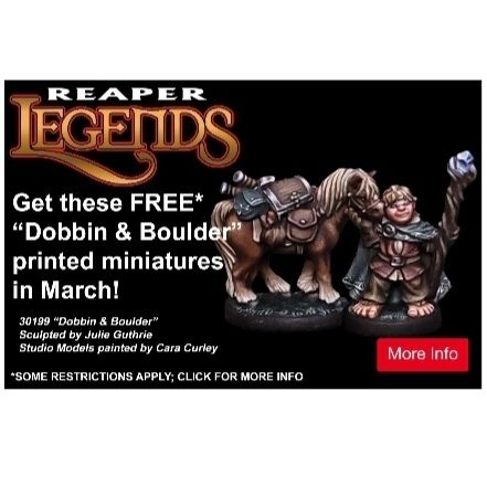 The official advertisement on Reaper Miniatures' site, featuring my paint job.