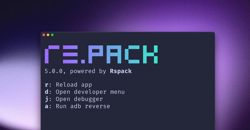 screenshot of re.pack 5 powered by Rspack