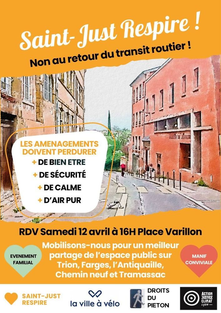 Affiche de la manifestation su 12 Avril à 16h sur la place Varillon