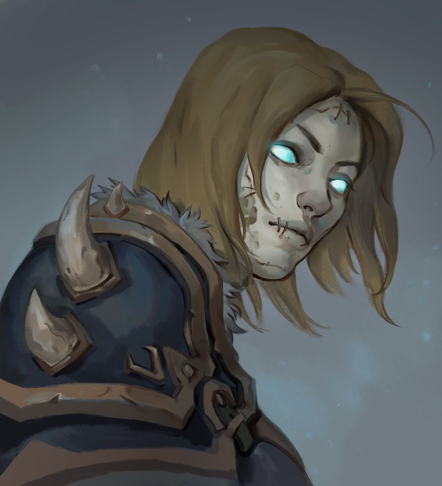 Fanart of Lilian Voss, an undead character from World of Warcraft