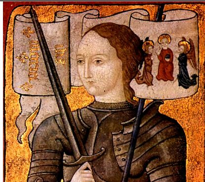 Medieval image of Joan of Arc.