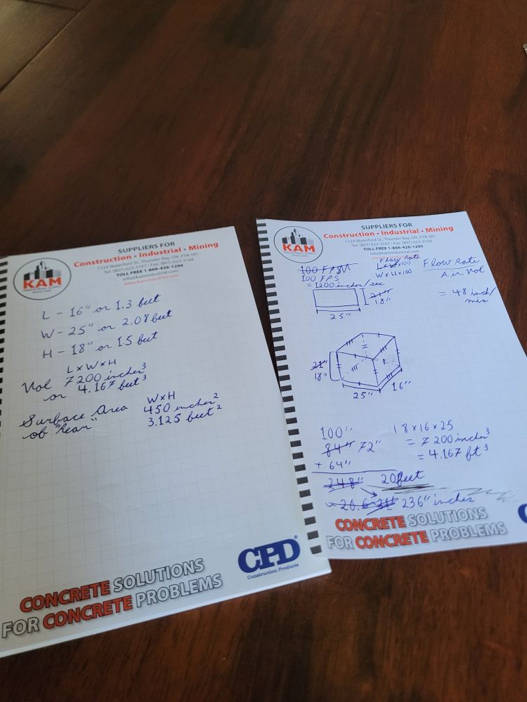 Attempts at math for a custom spray booth I'm working on