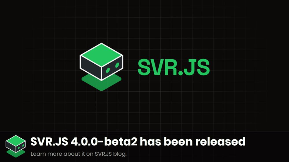 SVR.JS 4.0.0-beta2 has been released