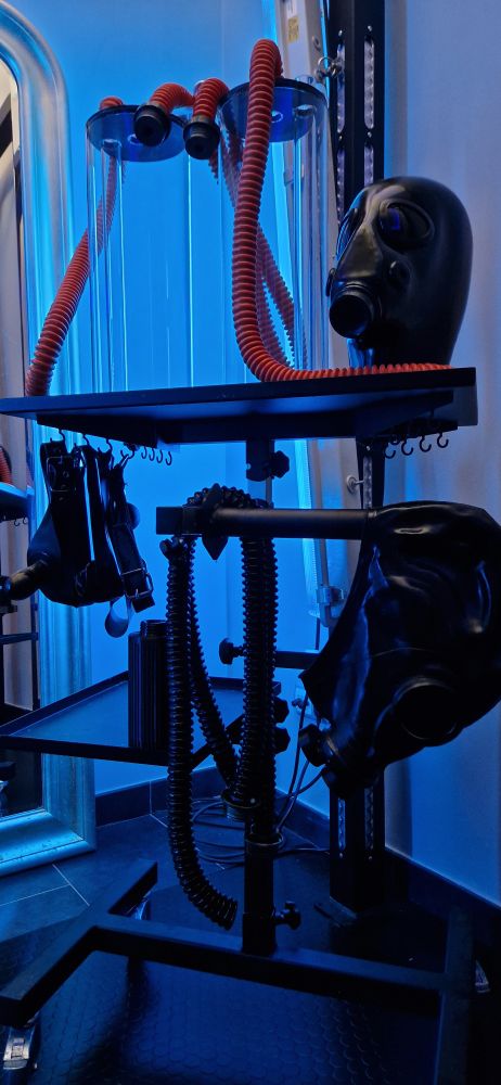 Breath control stand.