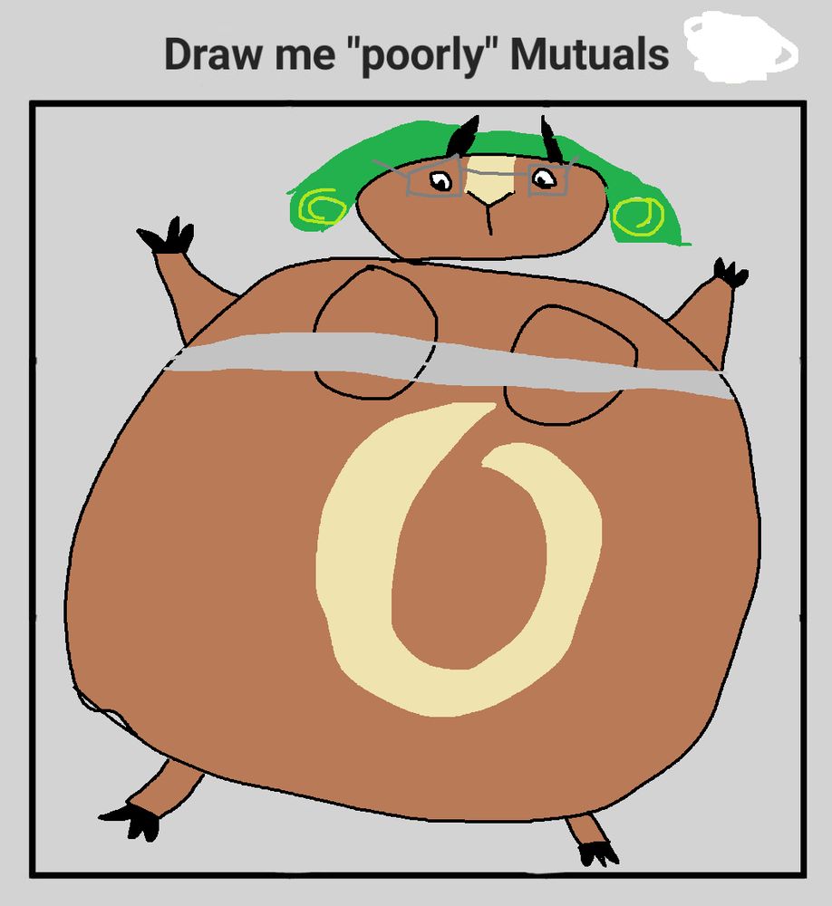 A very 'interesting' attempt at drawing Cirro's sona in paint.