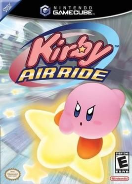 The box art for Nintendo Gamecube Kirby Air Ride.