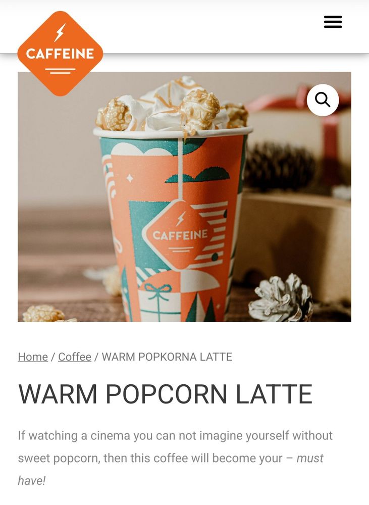 Warm Popcorn Latte