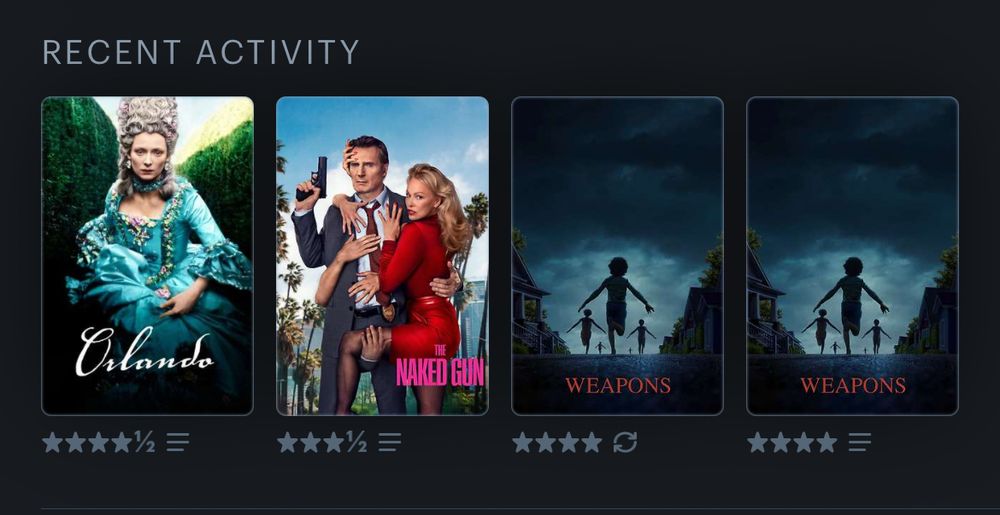 Orlando. Naked Gun (2025). Weapons. Twice. 