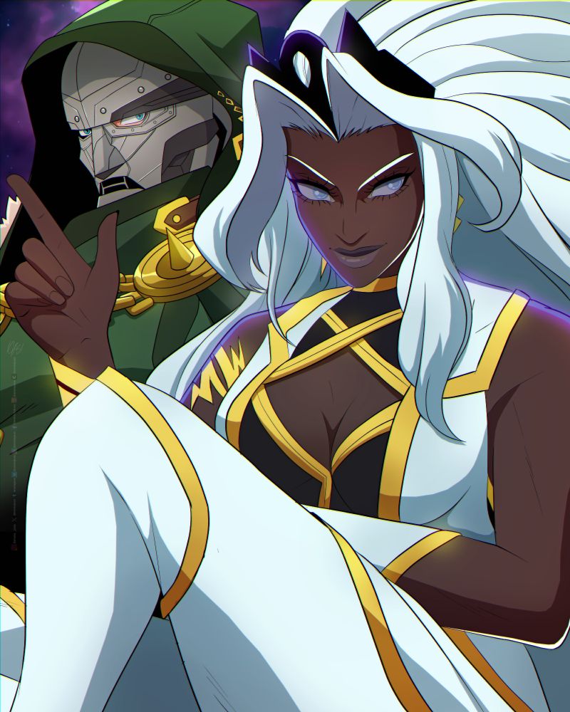 MARVEL Tōkon: Fighting Souls Storm and Doctor Doom fan art