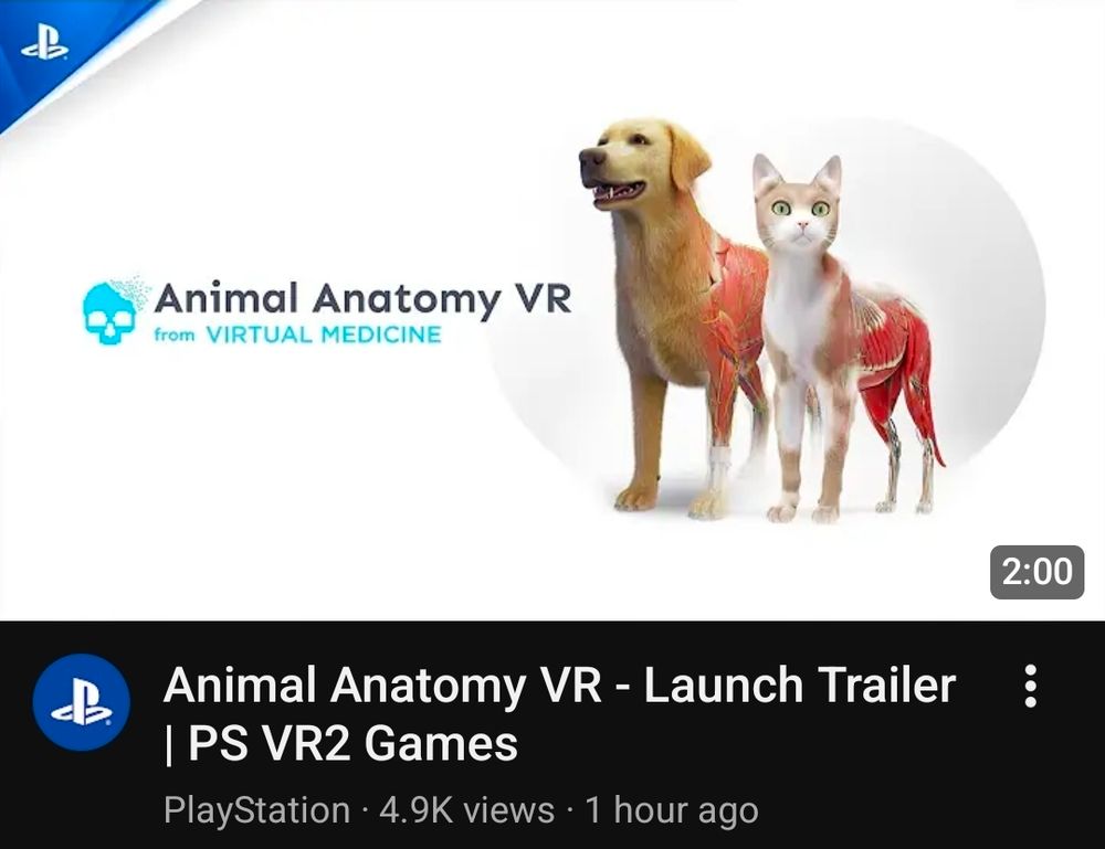 Animal anatomy VR for the playstation, for some reason 