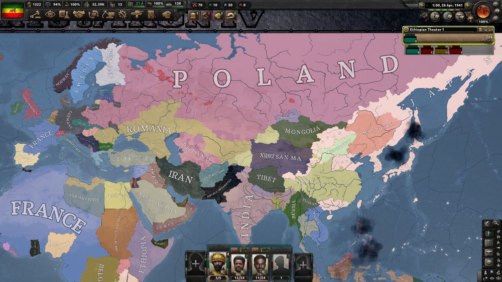 The HOI4 world in 1941, my god, it's full of Poland.