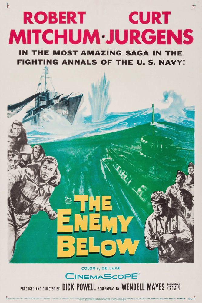 The poster for the 1957 film The Enemy Below.