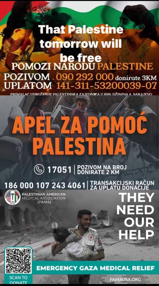 Pozivom na brojeve pomazete narodu Palestine🇵🇸🇧🇦