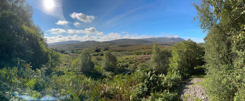 Panorama of Scottish countryside 