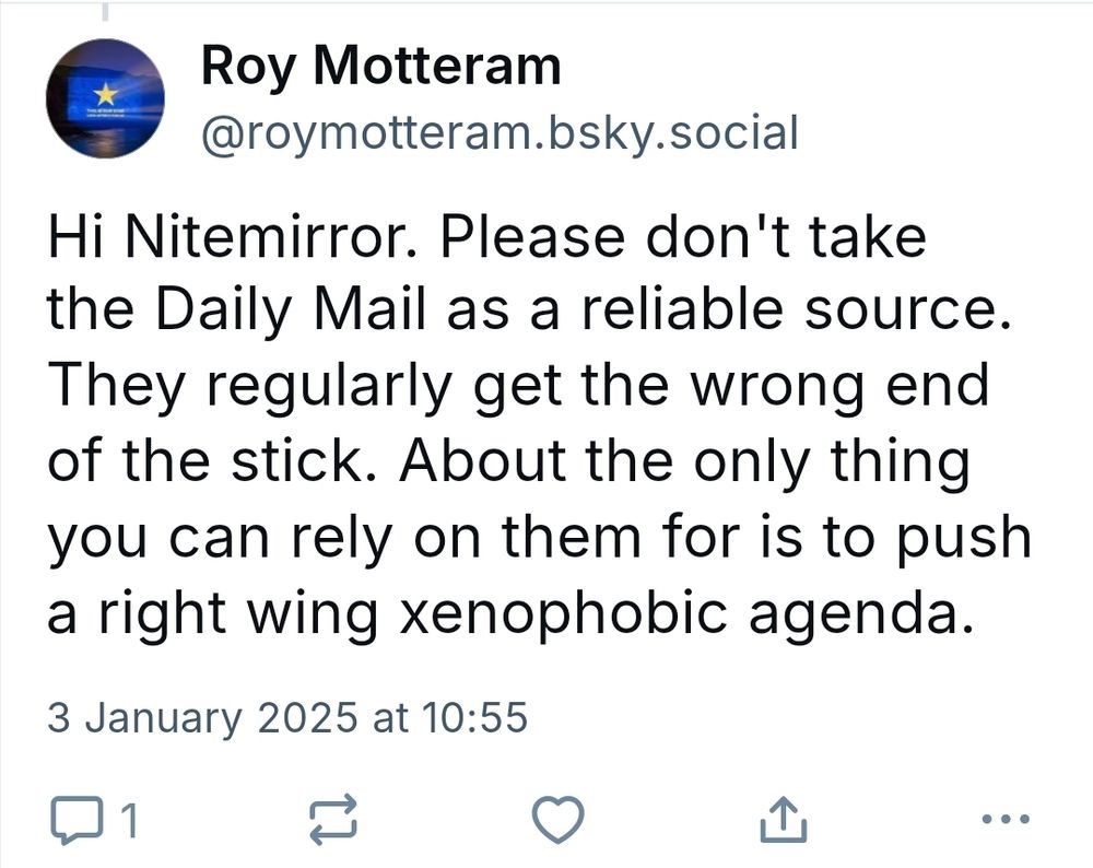 Hi Nitemirror. Please don't take the Daily Mail as a reliable source. They regularly get the wrong end of the stick. About the only thing you can rely on them for is to push a right wrong xenophobic agenda. 