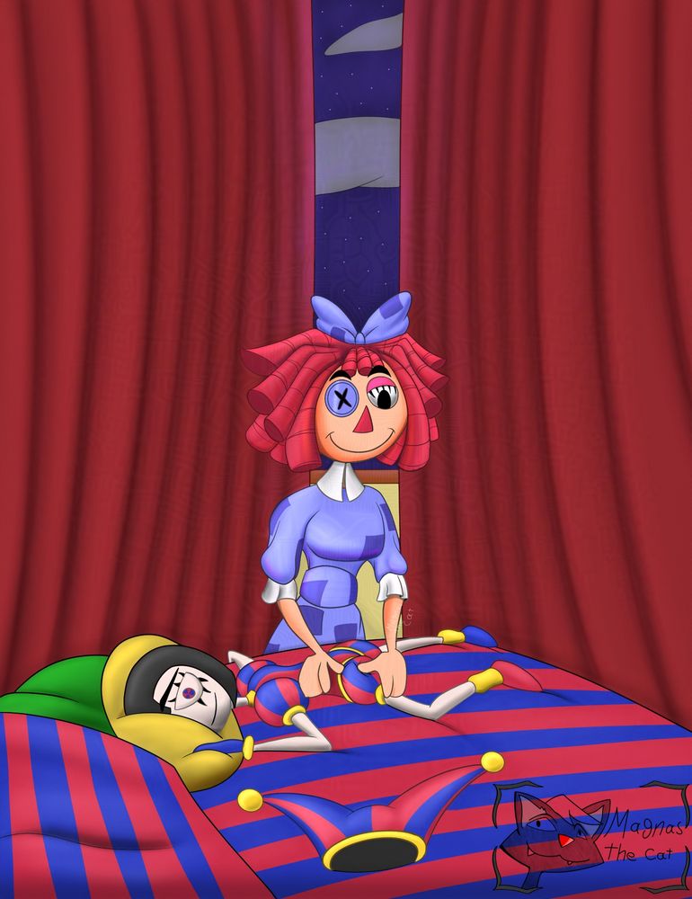 Ragatha from The Amazing Digital Circus (TADC) helps Pomni relax.