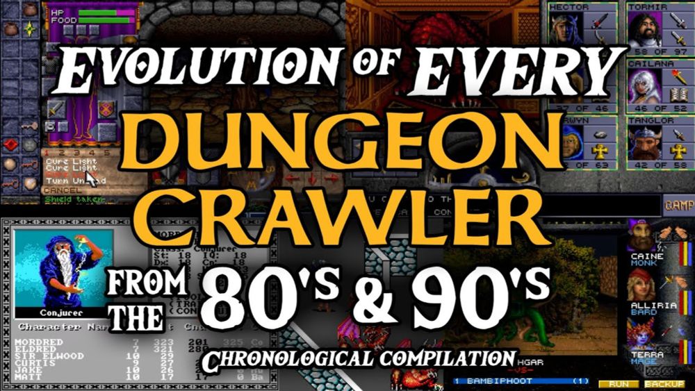 Dungeon Crawler evolution - EVERY 80's and 90's grid-based pseudo-3D RPG - compilation comparison