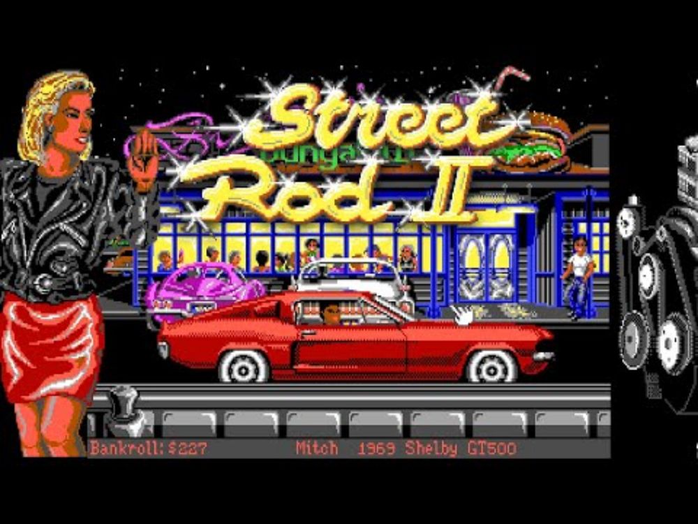 Street Rod 2 - longplay - California Dreams, 1991 - PC / DOS / Amiga - American muscle cars racing