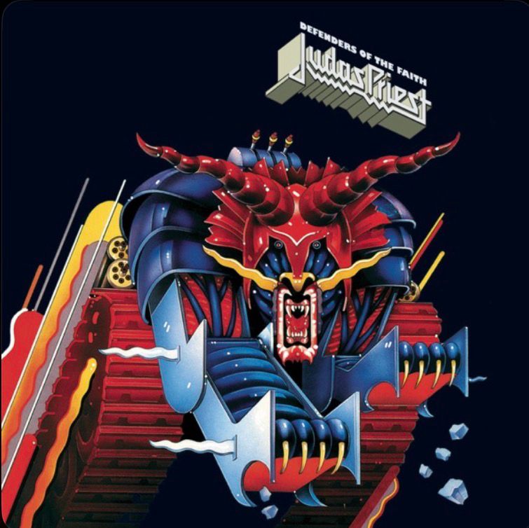 Album cover for Judas Priest - Defenders of the Faith.

Imagine if a tank were also a cat and a wizard.