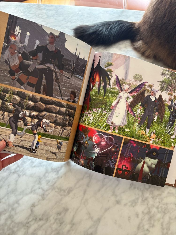 Shutterfly photo book depicting characters in the online mmorpg Final Fantasy XIV.