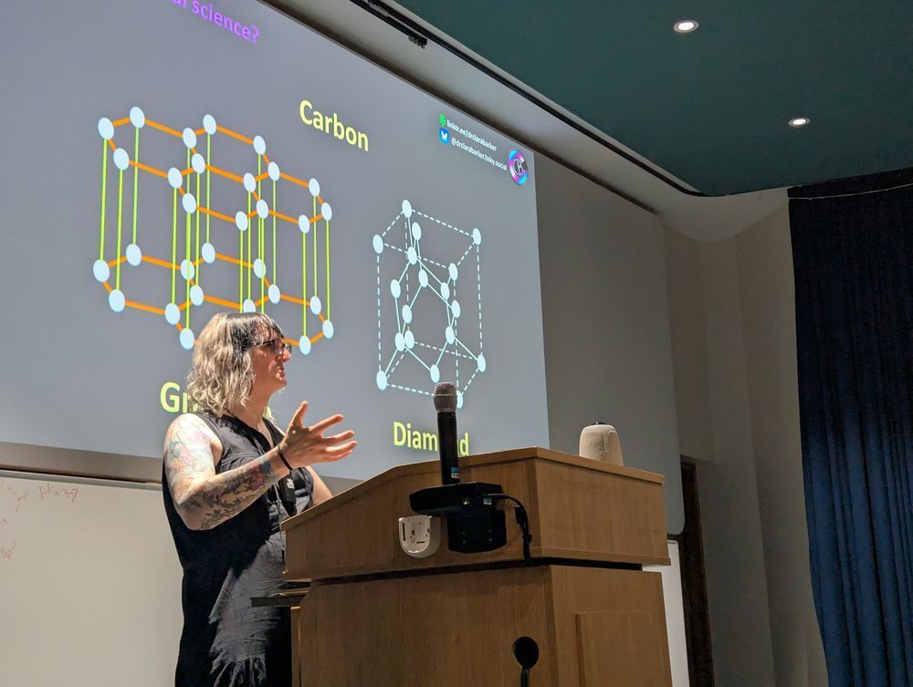 Dr Clara Barker speaks at The Biochemistry Department on 'Scattering atoms, electrons and perceptions.