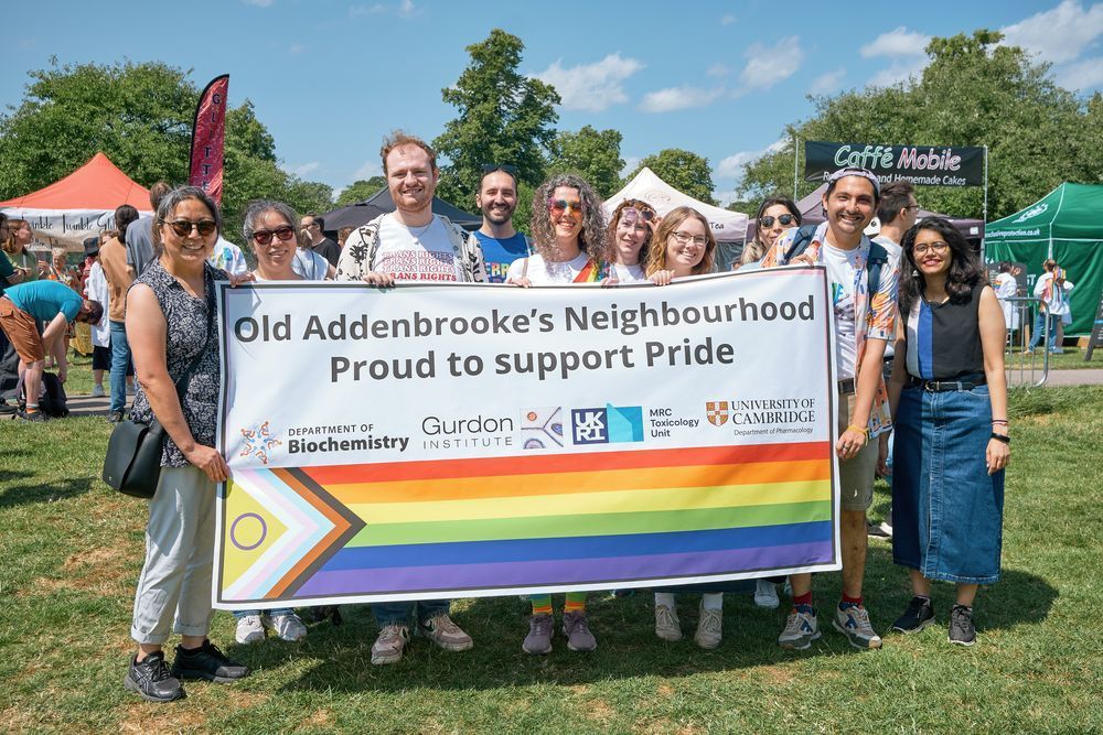 Old Addenbrooke's Neigbourhood at Cambridge Pride 2025.