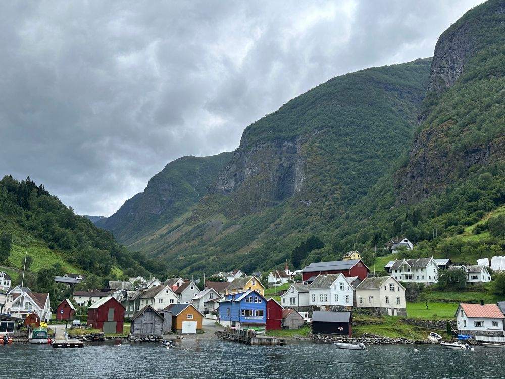 Undredal village on the Aurlandsfjord