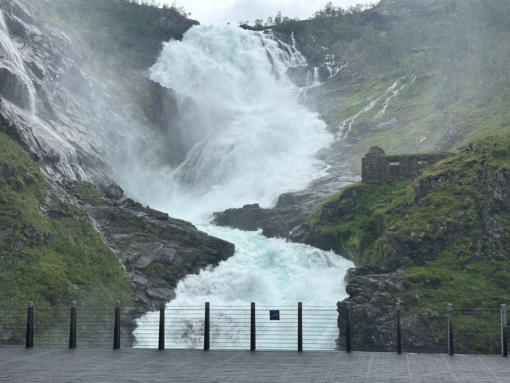One of the many waterfalls on the Flåm Railway