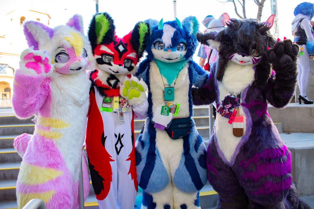 A quartet of kawaii Kemonos 