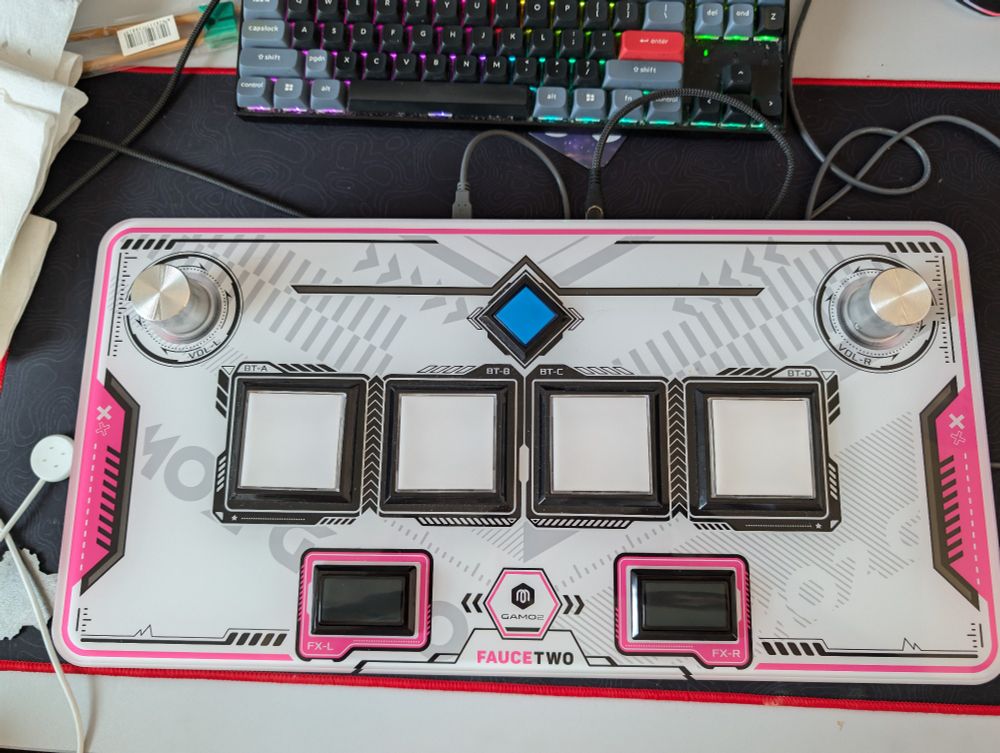 Pictured is a Gamo2 Faucetwo Sound Voltex controller