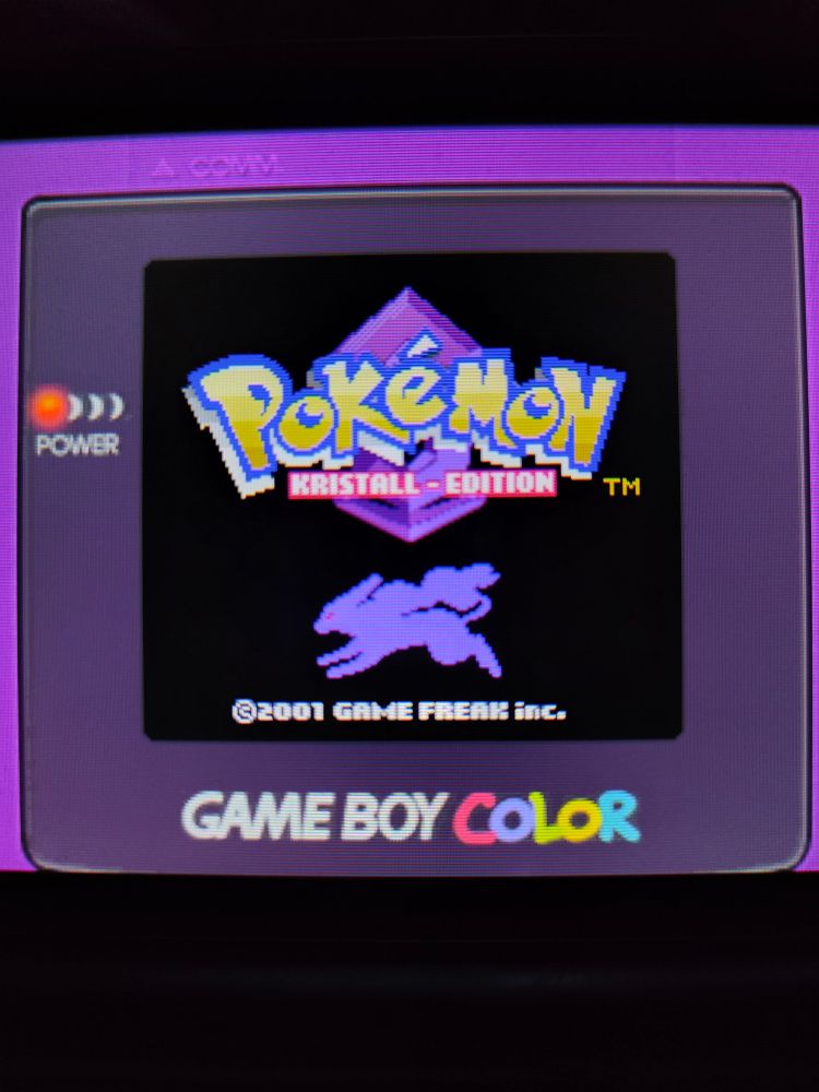 Titlescreen of Pokemon Crystal.