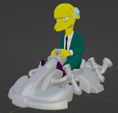 Work in progress of the Mr. Burns character mod for Karters 2 Turbo Charged