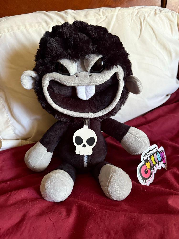 Plushie of Baba Chops, the “black sheep” leader of Playtime, Co.’s Nightmare Critters toy line.
