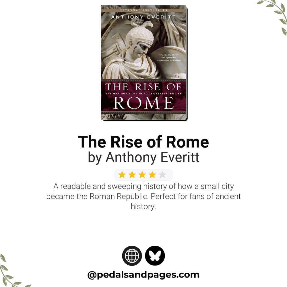 Book review image for 'The Rise of Rome' by Anthony Everitt - 4 out of 5 stars