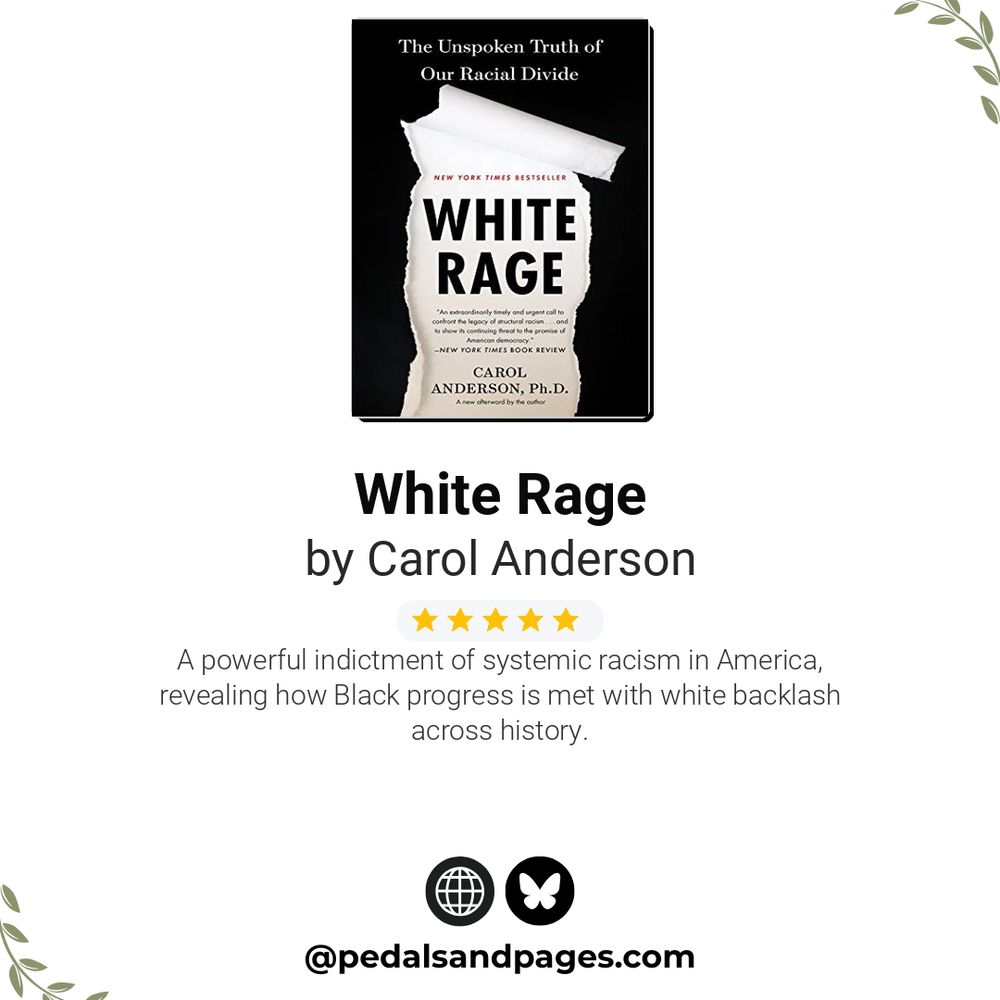 Book review image for 'White Rage' by Carol Anderson - 5 out of 5 stars