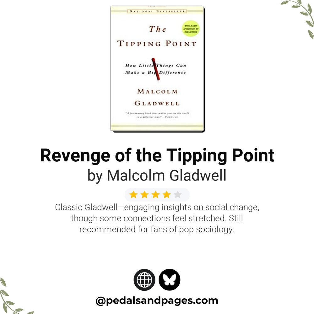 Book review image for 'Revenge of the Tipping Point' by Malcolm Gladwell - 4 out of 5 stars
