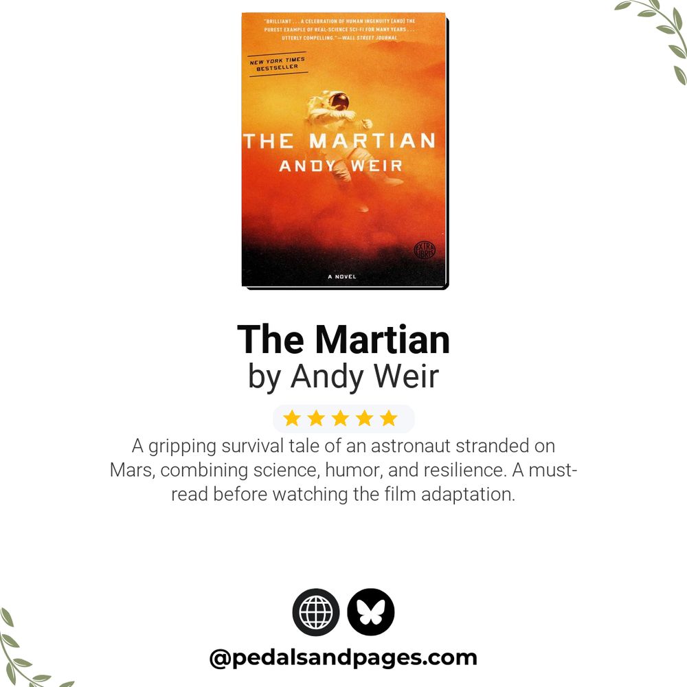 Book review image for 'The Martian' by Andy Weir - 5 out of 5 stars