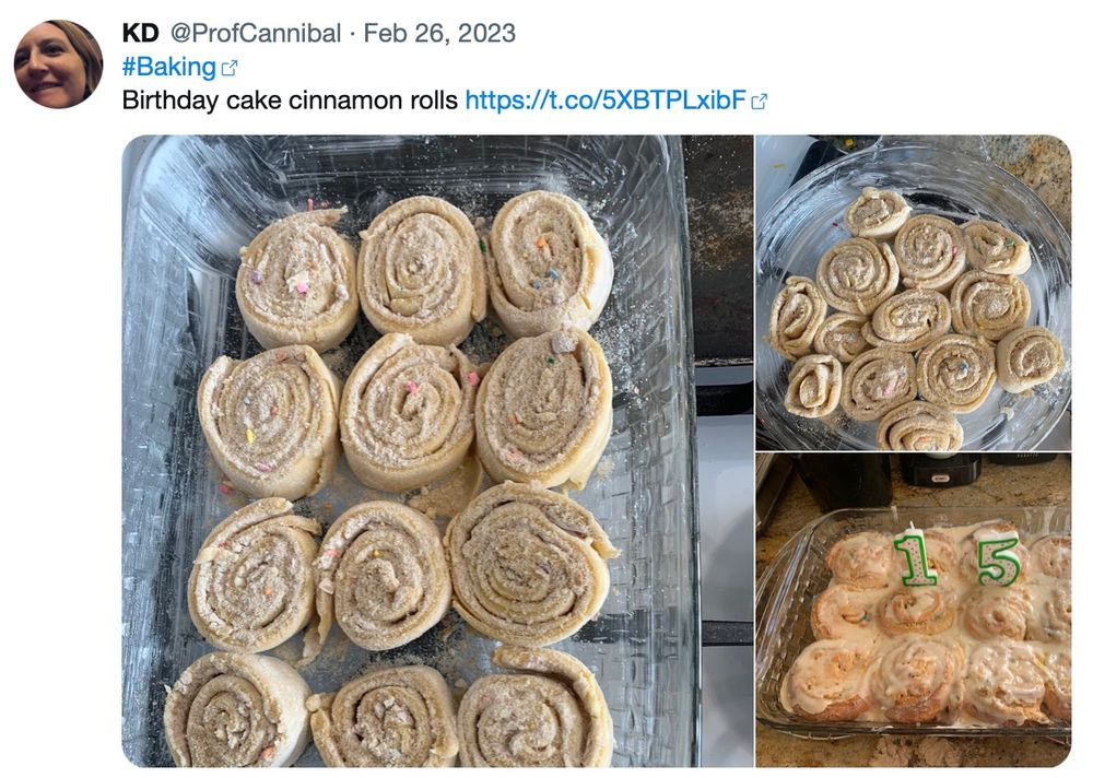 Birthday cake cinnamon rolls