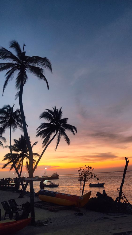 Stunning sunset picture at Sandy Beach in Kavaratti island, Lakshadweep, India