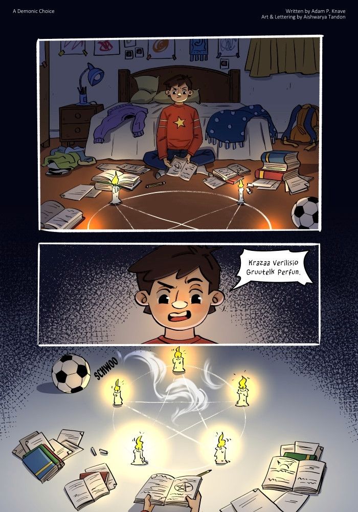Interior page from A DEMONIC CHOICE. 
