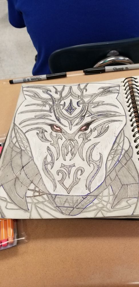 This is a dragon i did with pencil 