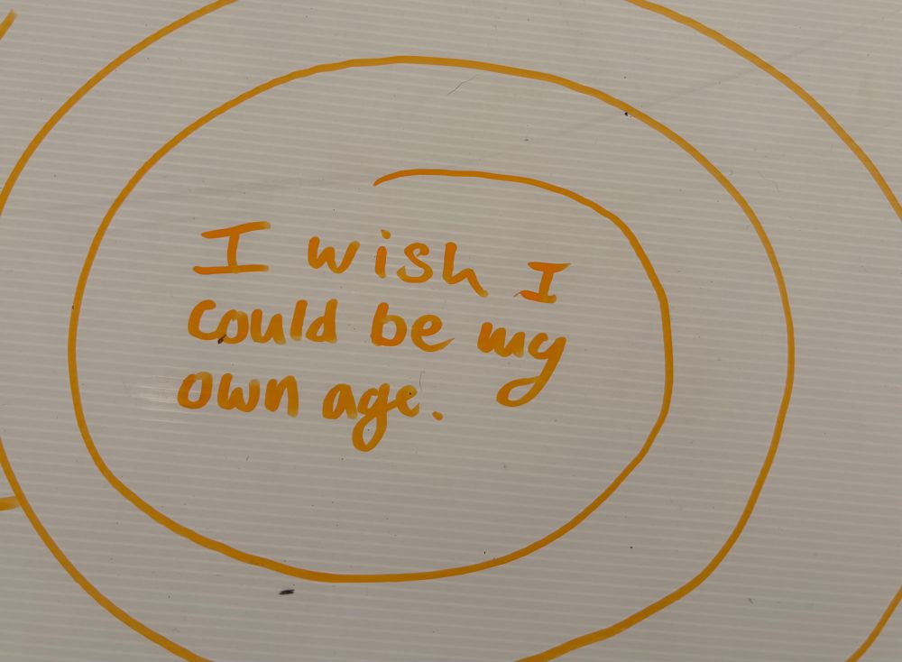 Young person says “I wish I could be my own age”