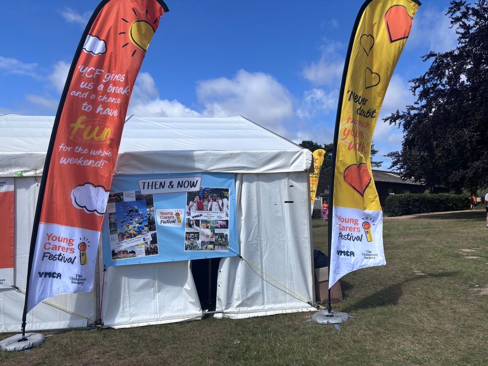 Photo of tent at young carer festival