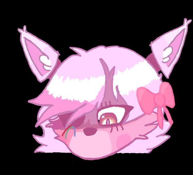 Mangle head, the design is the least evocative of the way i portrayed her because I based it upon my old full design of my version of the character, and most of it's aesthetic was on the rest of it's body, she was a cheeky magician, hiding years of pain behind a playful vibe and magic tricks