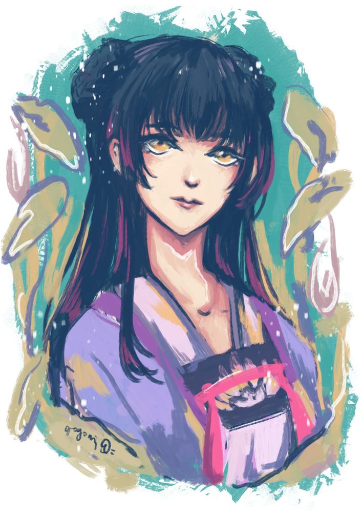 Digital painting of Jiang Yanli