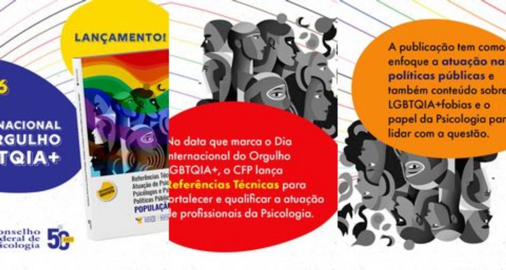 Conselho Federal de Psicologia on Instagram: "CFP lança Referências Técnicas População LGBTQIA+...