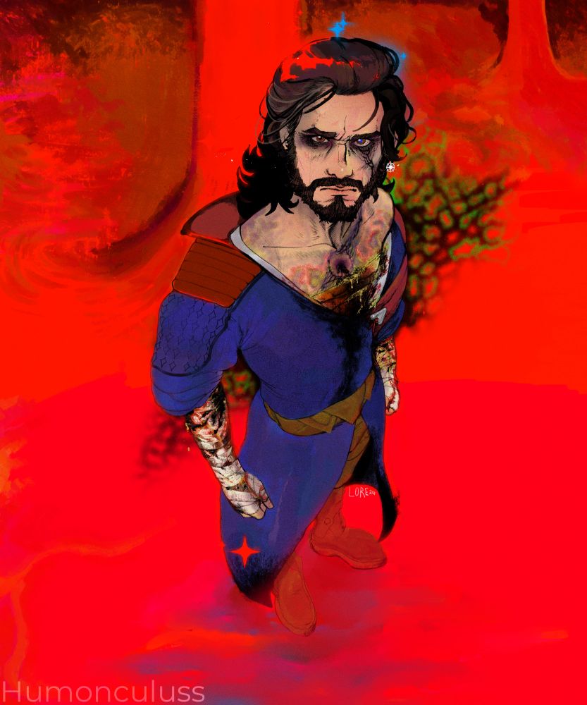 Gale of Waterdeep ( Modeled after Null-Entity ) Stands in a bloody Oubliette. His Robes sag down revealing blood and puss stained bandages all over his body. A necrotic aura emanates from him.