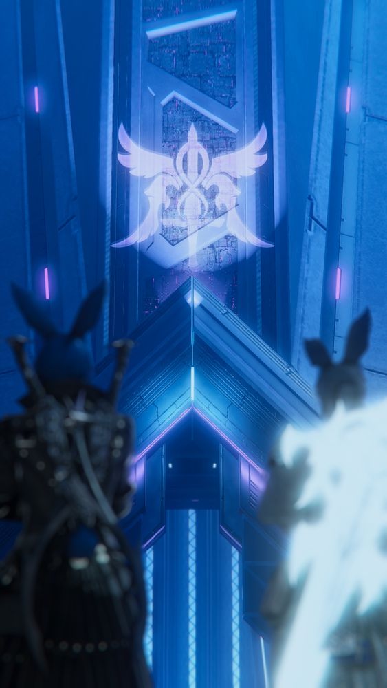 The same exact gpose as before, but the camera is focused on the logo now instead.