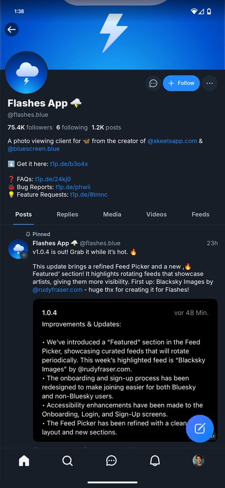new Flashes app for iphone