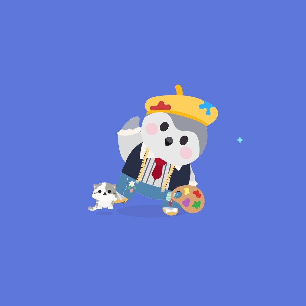 Screenshot of the finch app 

Outfit:
* 🖤 Black Fashion Designer Top
* 💙 Blue Cozy Crafter Pants
* 💛 Yellow Artsy Beret
* 💛 Yellow Measuring Tape 
* 💛 Yellow Elegant Ribboned Heels
* 🤎 Brown Artsy Paint Palette 

Micropet: Butterscotch the Calico 🐈